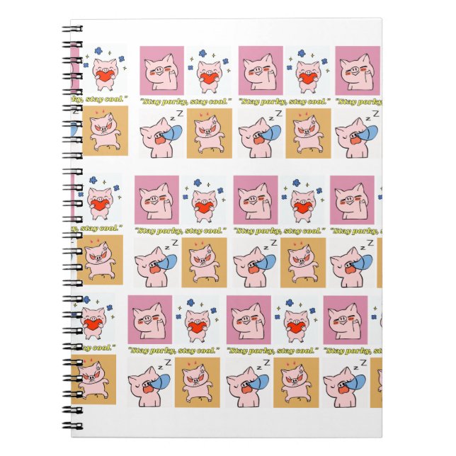 Cuaderno caras de cita de cerdo (Frente)