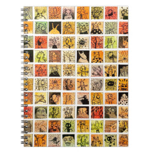Cuaderno Caras De Dibujos Animados Extrañas Y Raras Colorea