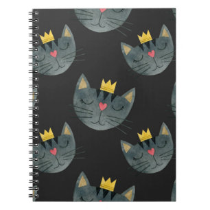 Cuaderno Caras de gato acuarela, sin costura.