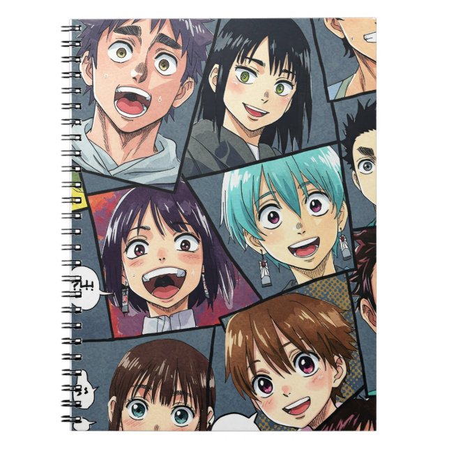 Cuaderno Caras sonrientes, manga de Natasha Us (Frente)