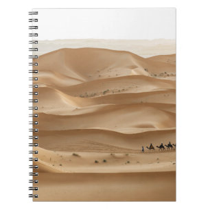 Cuaderno Caravana de camellos, puesta de sol del Sáhara, Ma