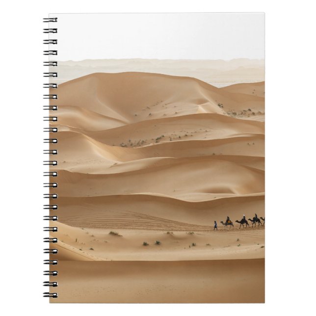Cuaderno Caravana de camellos, puesta de sol del Sáhara, Ma (Frente)