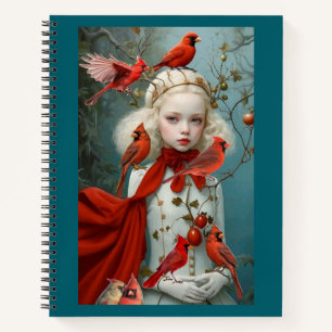 Cuaderno "Cardenal de invierno encantado - Notebo de espira