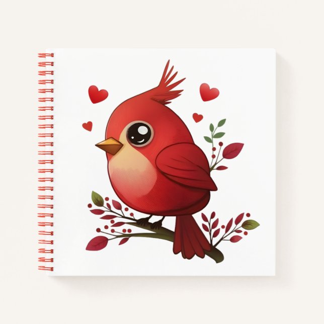 Cuaderno Cardenal rojo de Lovey-Dovey (Anverso)