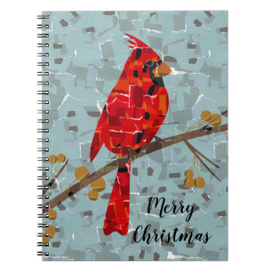 Cuaderno Cardenal Rojo, el ave de Navidad