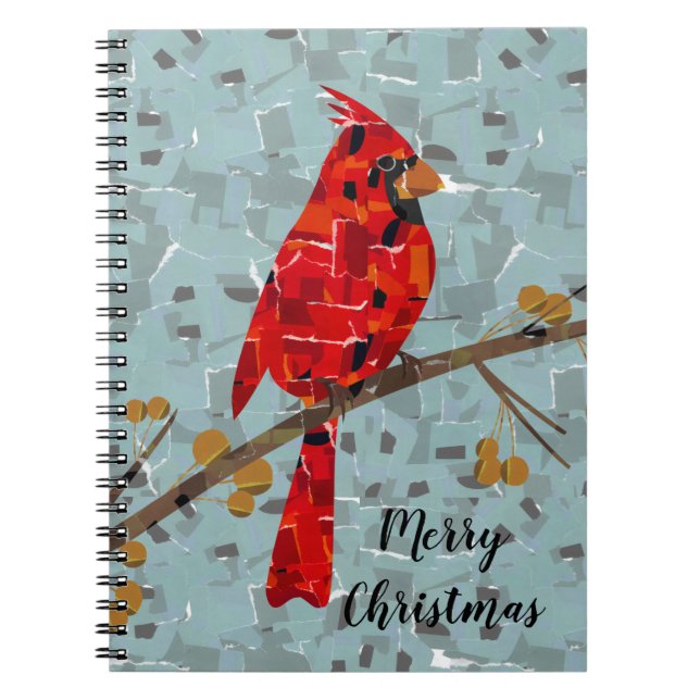 Cuaderno Cardenal Rojo, el ave de Navidad (Frente)