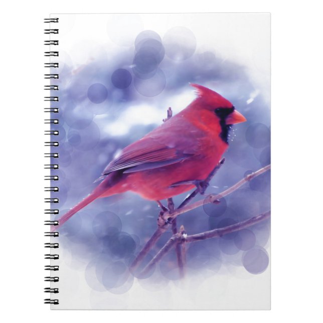 Cuaderno Cardenal rojo en Blizzard (Frente)