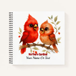 Cuaderno Cardenal septentrional encantador