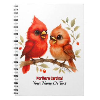 Cuaderno Cardenal septentrional encantador