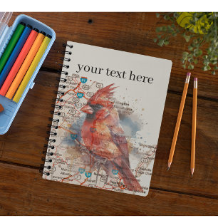 Cuaderno Cardenal sobre el personalizable de la hoja de rut
