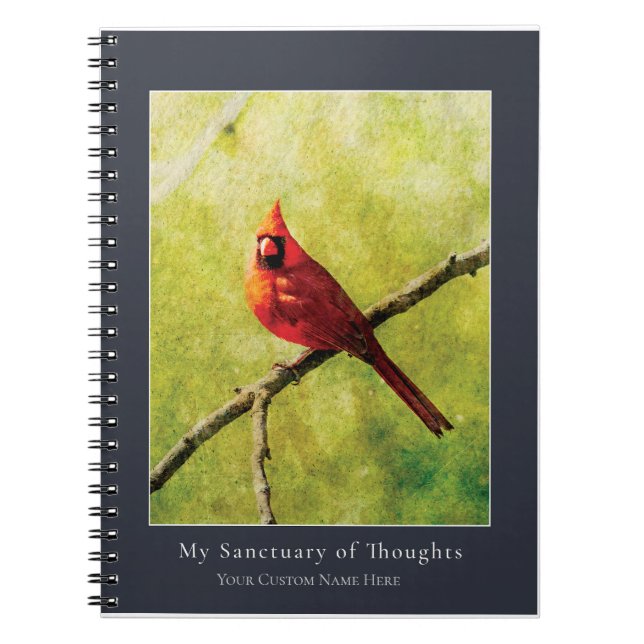 Cuaderno Cardinal Songbird Notebook | Nature Art Journal (Frente)