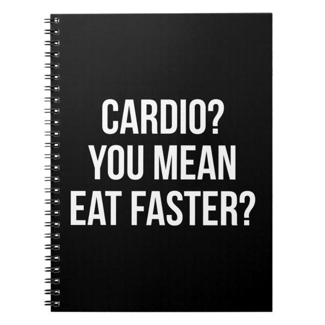 Cuaderno ¿Cardio? ¿Quieres Decir, Comer Más Rápido? - Gimna (Frente)