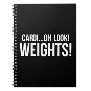 Cuaderno Cardio vs Weights - Divertido entrenamiento de gim
