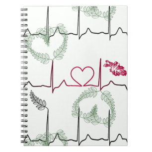 Cuaderno Cardiograma con corazón.