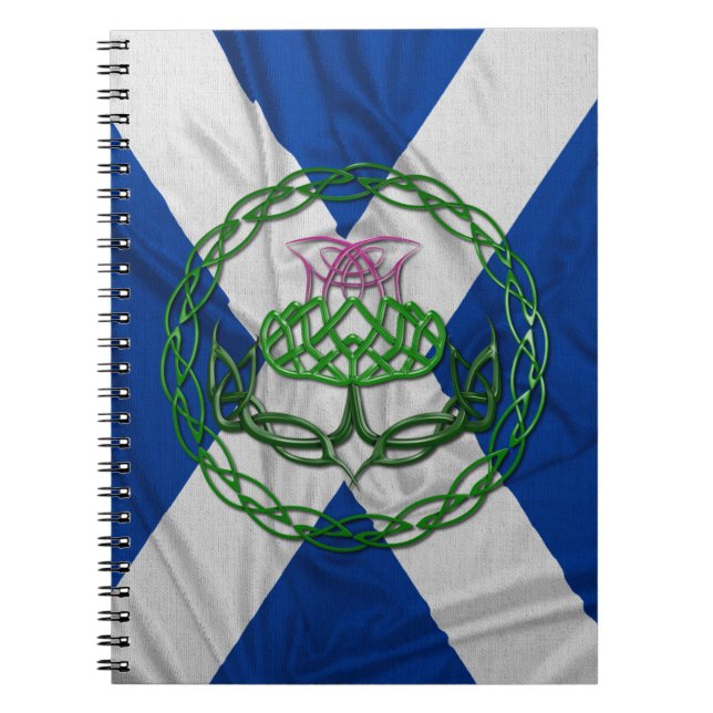 Cuaderno Cardo y bandera célticos del nudo (Frente)