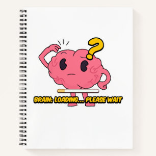 Cuaderno Carga de cerebros - Funny Personalizado Diseño de