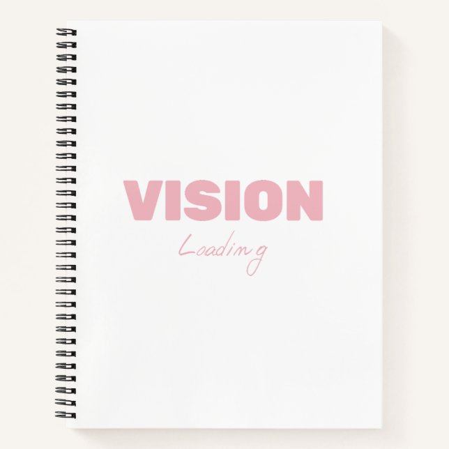 Cuaderno Carga de la visión - Progreso futurista motivacion (Anverso)