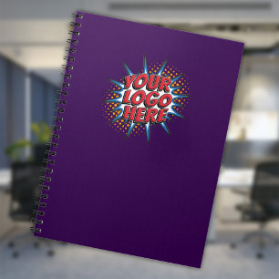 Cuaderno Carga de logotipo de personalizado - Purple comerc