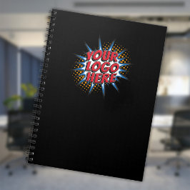 Cuaderno Carga del logotipo de personalizado - Negro comerc