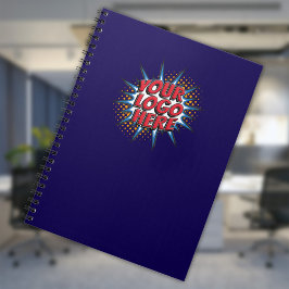 Cuaderno Carga del logotipo del personalizado - Azul comerc