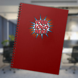 Cuaderno Carga del logotipo del personalizado - Rojo comerc