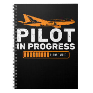 Cuaderno Carga piloto divertida de avión divertida de avi