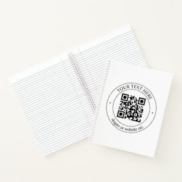 Cuaderno Carga tu propio código QR y texto personalizable