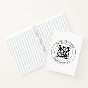 Cuaderno Carga tu propio código QR y texto personalizable