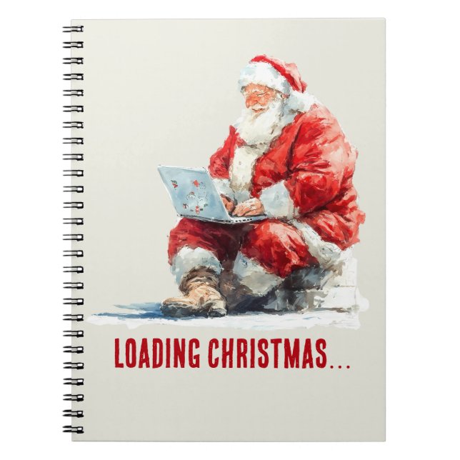 Cuaderno Cargando Navidades Funny Santa Design (Frente)