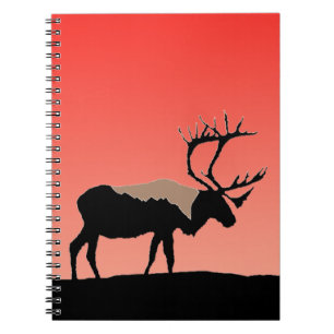Cuaderno Caribou at Sunset - Arte original de la vida salva