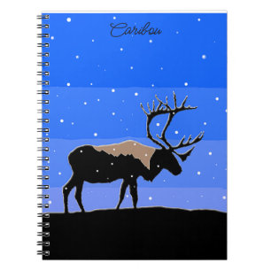 Cuaderno Caribou in Winter - Arte original de la vida salva
