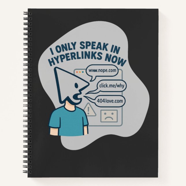 Cuaderno Caricatura divertida con la cabeza del cursor del  (Anverso)