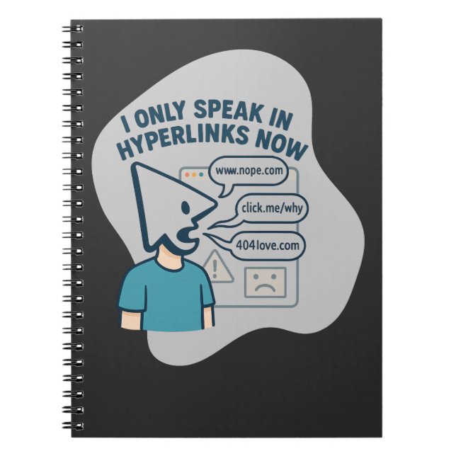 Cuaderno Caricatura divertida con la cabeza del cursor del  (Frente)