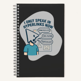 Cuaderno Caricatura divertida con la cabeza del cursor del 