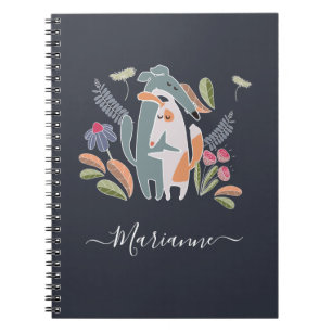 Cuaderno Caricatura personalizada Perro Escuela para Niños