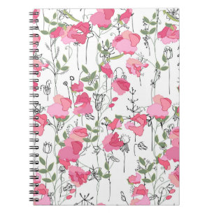 Cuaderno Cariño: Textura de verano floral.