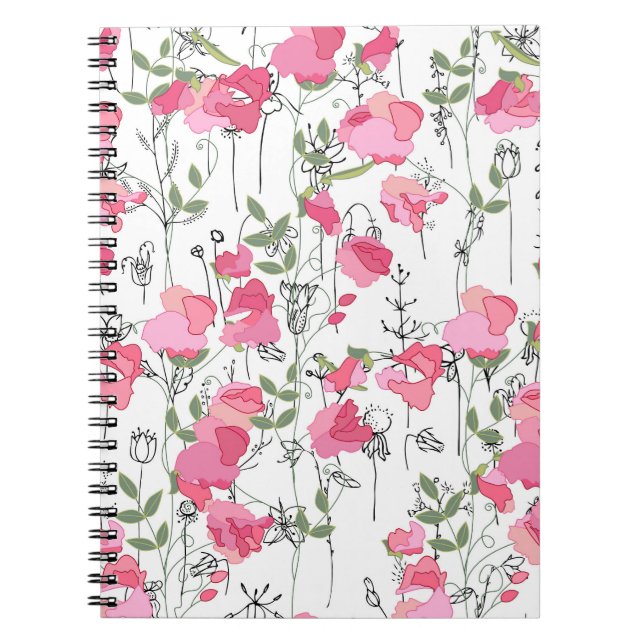 Cuaderno Cariño: Textura de verano floral. (Frente)