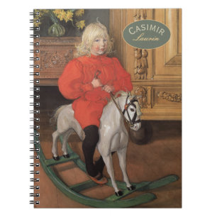Cuaderno Carl Larsson Boy montado a caballo balancín CC1060