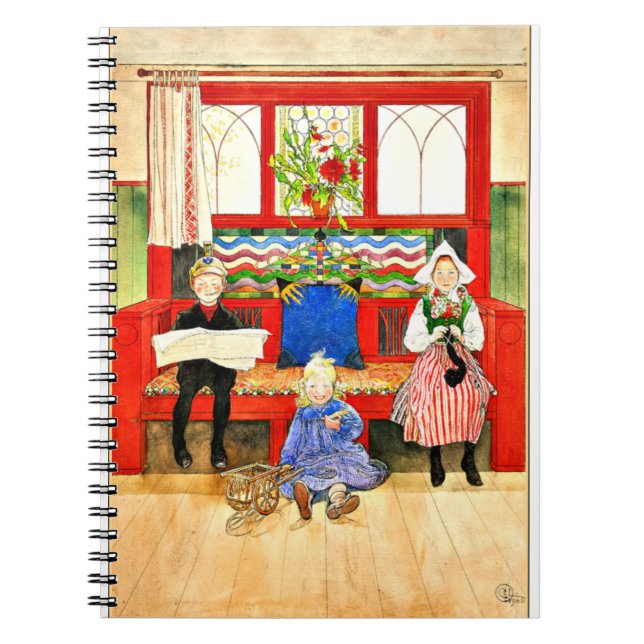 Cuaderno Carl Larsson - Papa, mamá, niño, arte fino (Frente)
