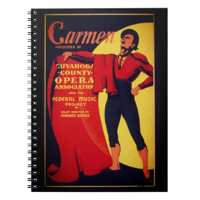 Cuaderno Carmen ópera poster (Frente)