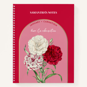 Cuaderno Carnación de enero, mes de la flor de parto person