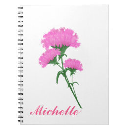 Cuaderno Carnaciones de verano rosa brillante