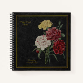 Cuaderno Carnations Black Notebook