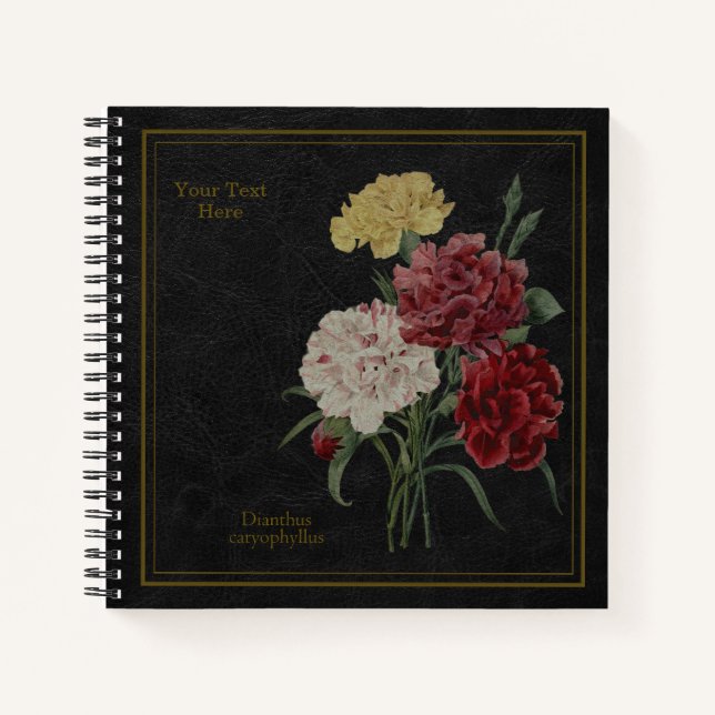 Cuaderno Carnations Black Notebook (Anverso)