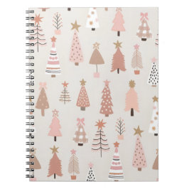 Cuaderno Carnet à spirales Noël Sapins Rose