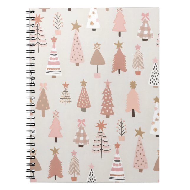 Cuaderno Carnet à spirales Noël Sapins Rose (Frente)