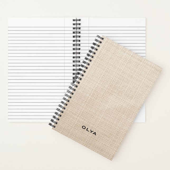 Cuaderno Carnet Beige Aesthetic - Minimalist (Interior)