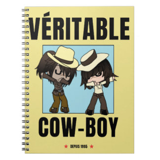 Cuaderno carnet "cowboy chibi "