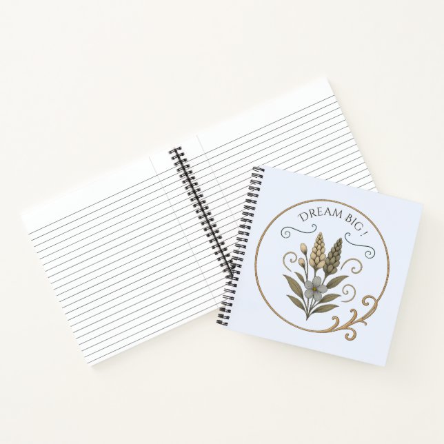 Cuaderno Carnet de note, floral, élégant, Dream big. (Interior)