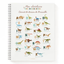 Carnet Dessin Abécédaire Dinosaures (Français)